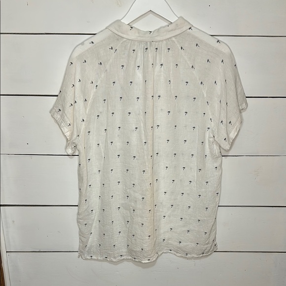 Rails Christine White And Black Palm Trees Button Up - Picture 6 of 11
